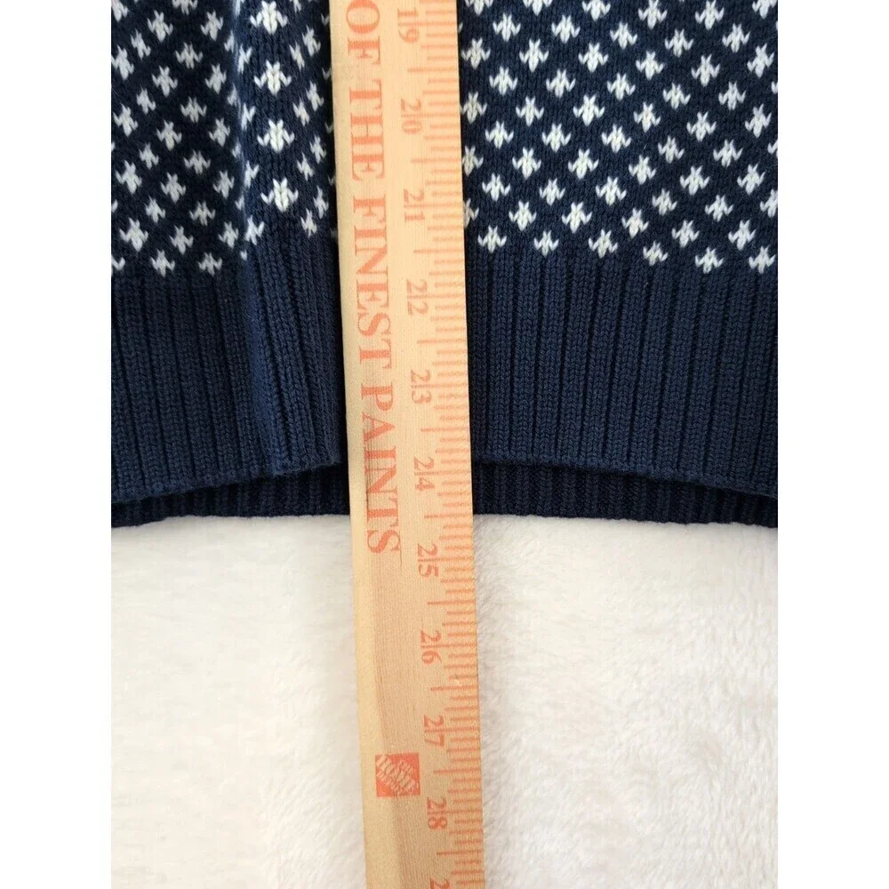 Long Wharf Supply Co Edgartown SeaWell Quarter Zip Navy Blue Sweater NWT Small
